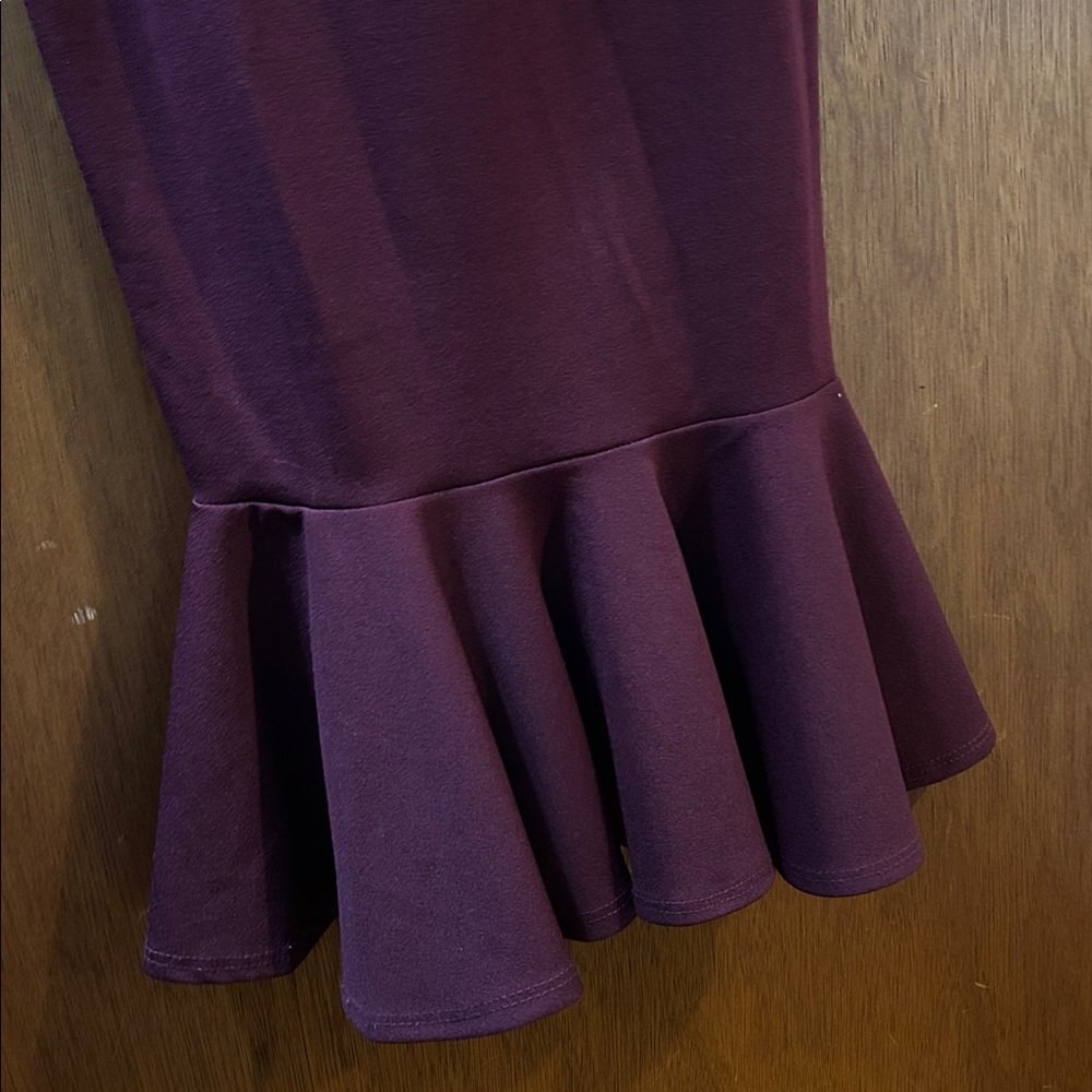 Windsor Burgundy Off-Shoulder Ruffle Top - Picture 4 of 5